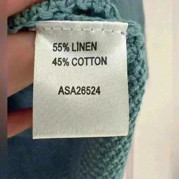 Appleseed Linen Cotton Seedstitch Front Patch Pocket Blue Size Medium - Picture 6 of 8